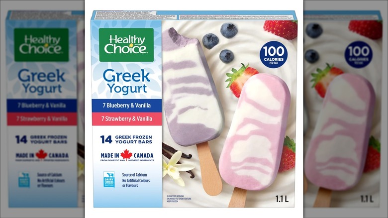 Box of Healthy Choice Greek yogurt bars