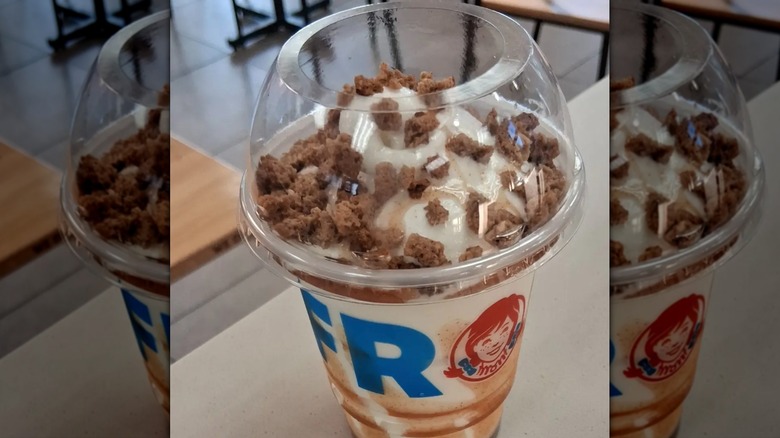 Wendy's Frosty topped with crumble