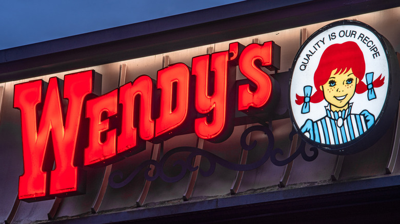 Exterior sign of a Wendy's location
