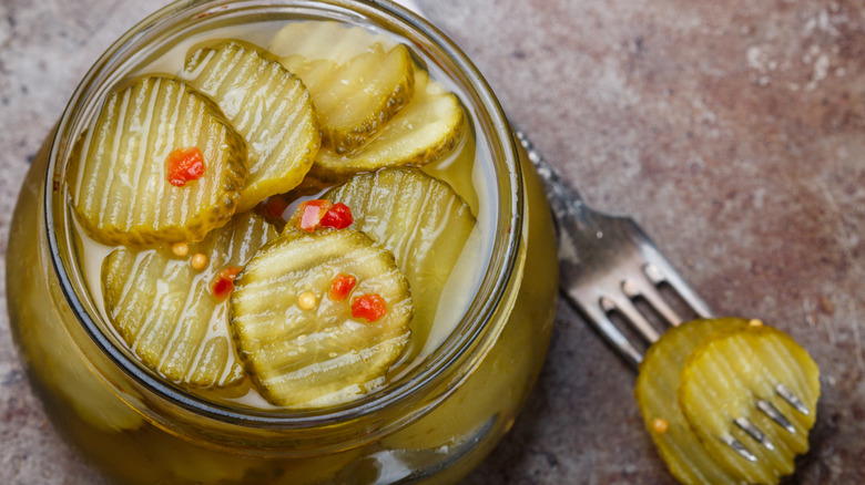 Jar full of pickles