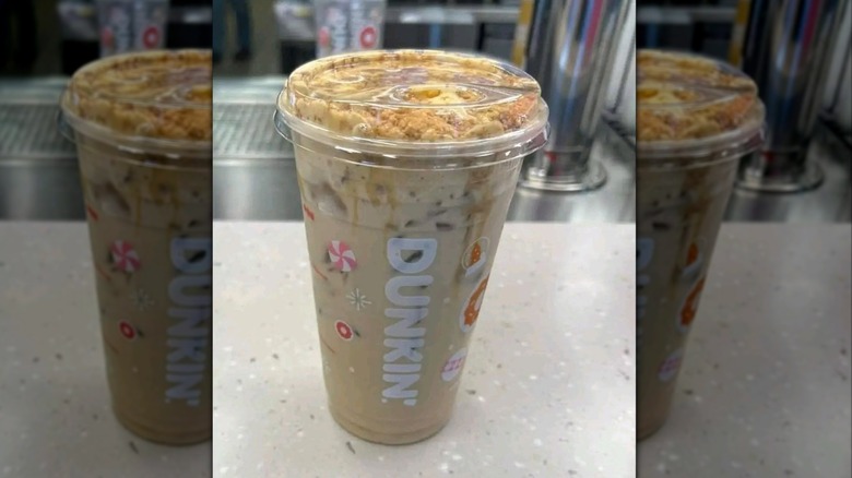 Dunkin' Dunkalatte on countertop