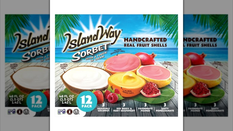 Box of Island Way Sorbet Assortment frozen desserts