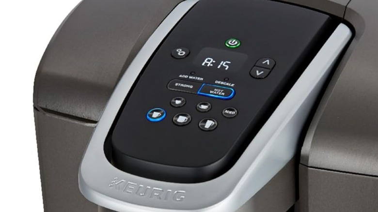 Top buttons of a Keurig machine