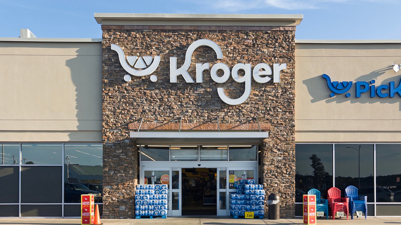 Exterior of a Kroger grocery store