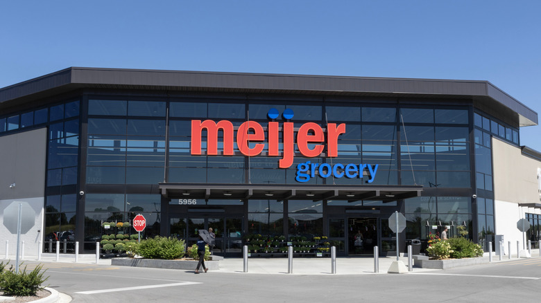 Exterior of a Meijer grocery store