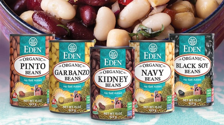 Variety of canned beans from Eden Foods
