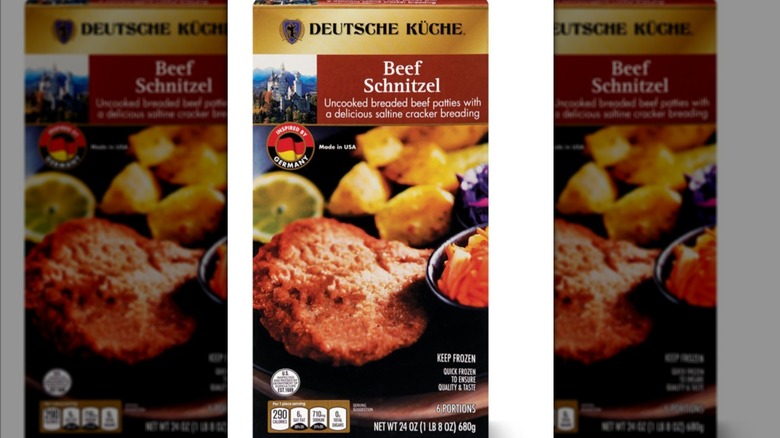Package of Deutsche Küche Beef Schnitzel