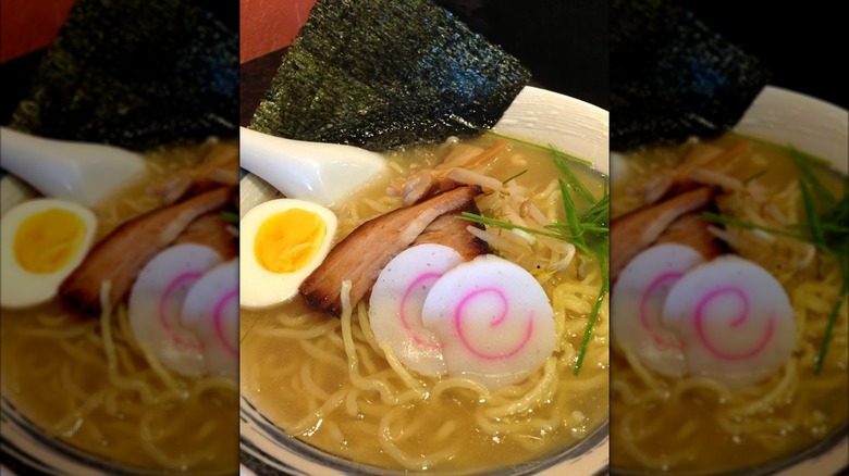 Bowl of ramen with traditional toppings from Kobe Japanese Restaurant