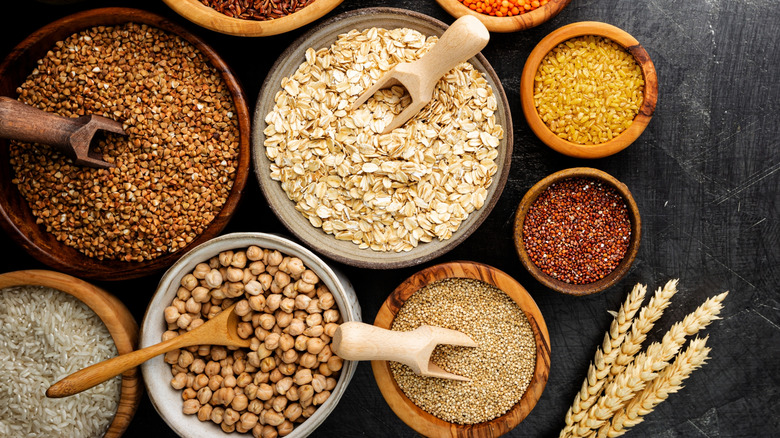Bowl of different grains