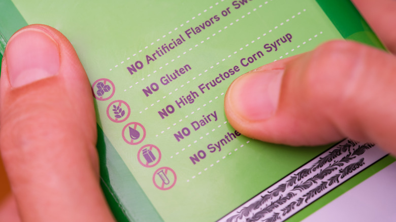 Close up of food labeled with gluten-free