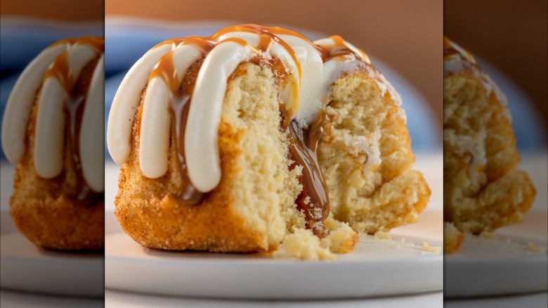 Caramel Apple Cider with caramel filling spilling out