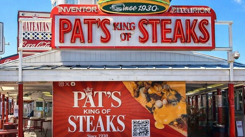 Neon Pat's King of Steaks sign .