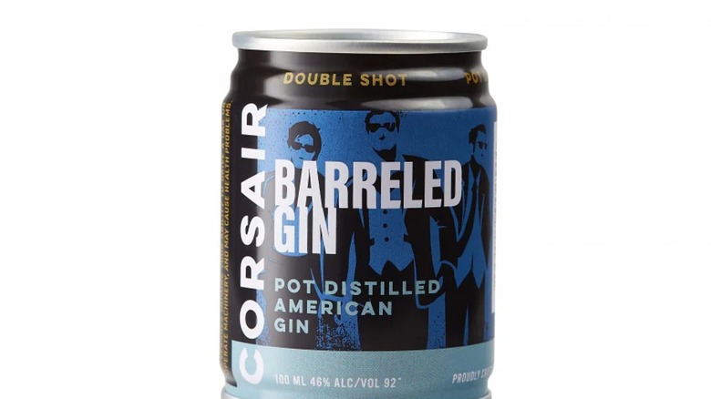 A can of Corsair Barreled Gin.