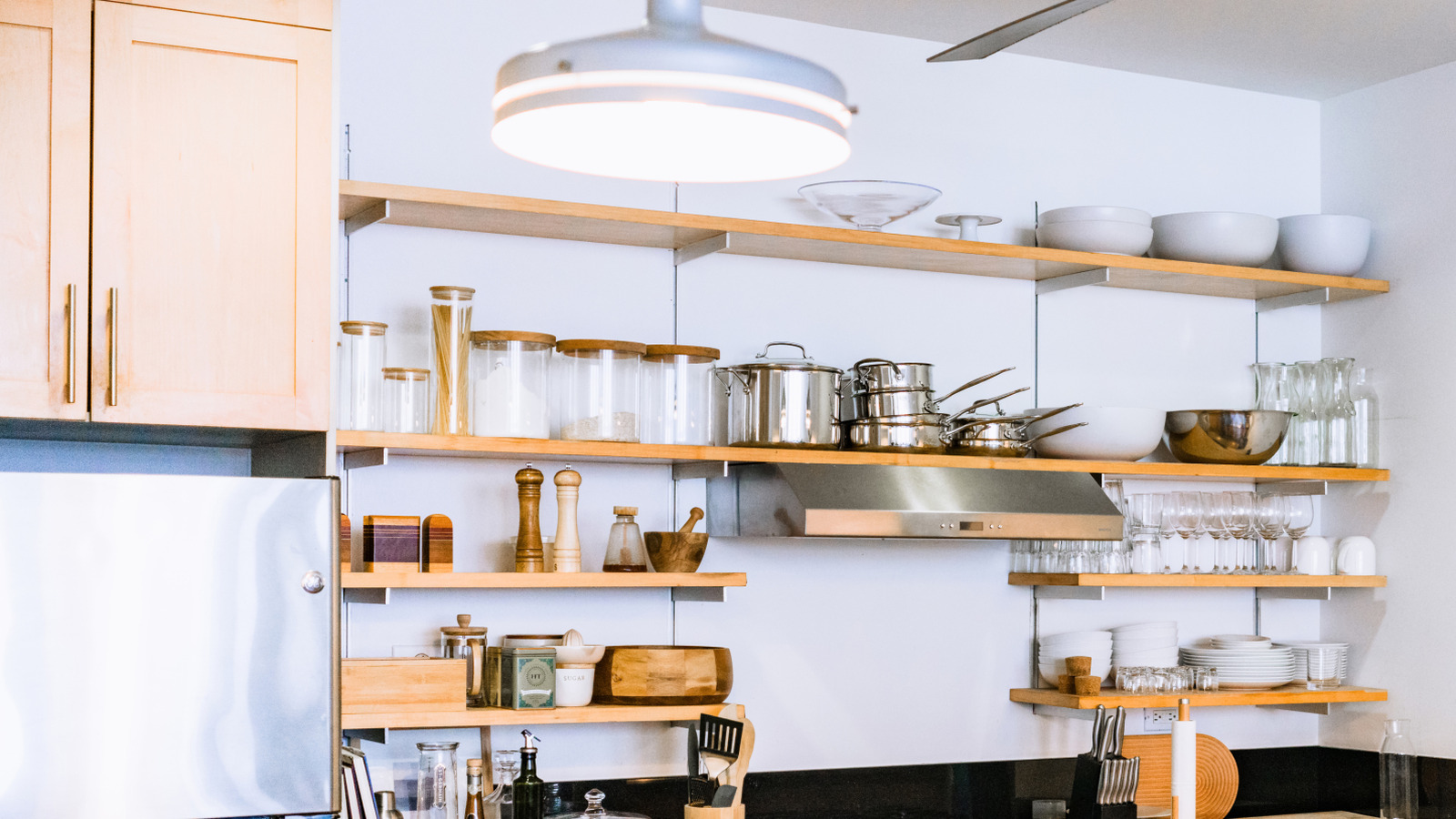 11 Open Shelf Styling Ideas You'll Want To Try In The Kitchen - Tasting Table