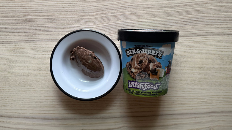 Ben and Jerry's Phish Food in white bowl