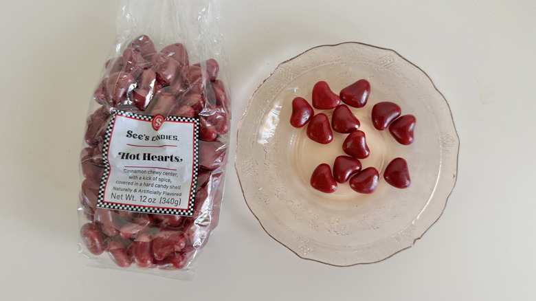 Hot Hearts baggie on a plate