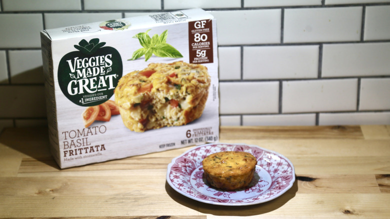 Veggies Made Great Tomato Basil Frittata egg bite on plate