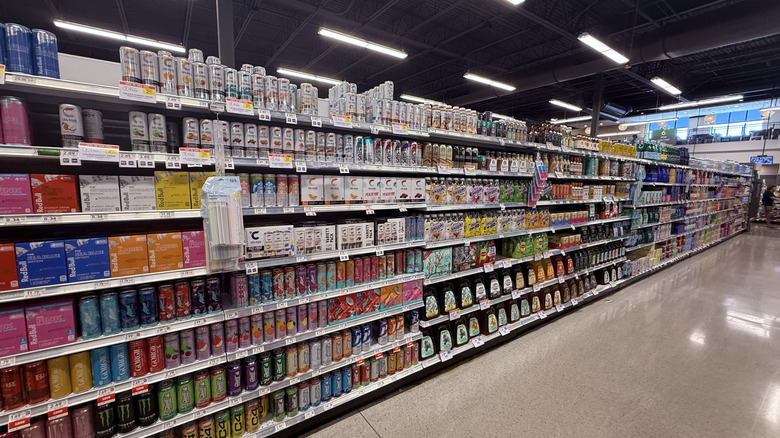 Clean, well-organized aisle at Publix grocery store