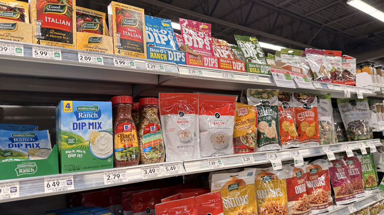Name brand products on shelf at Publix