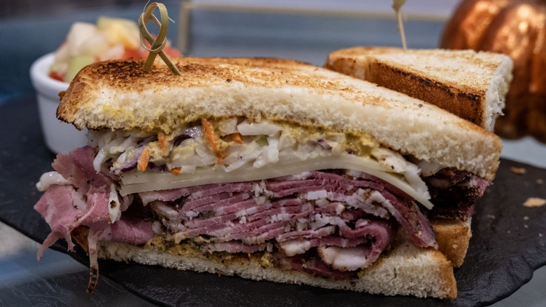 Reuben sandwich with all the fixings
