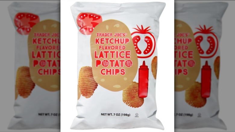 Lattice potato chip bag on white background