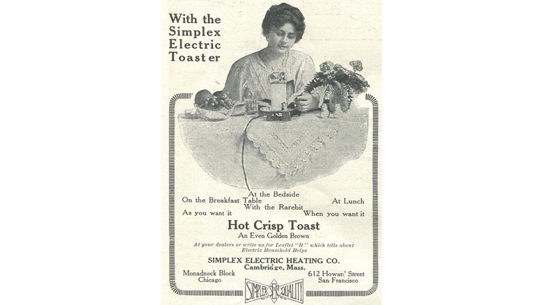 Simplex early 1900s electric toaster advert