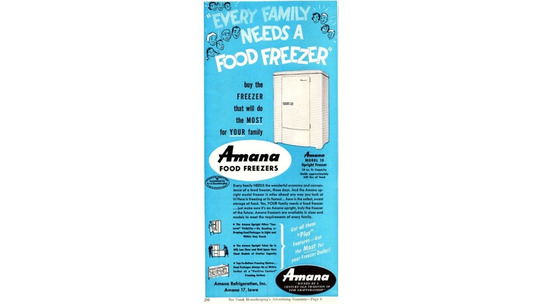 1951 Amana Food Freezer ad