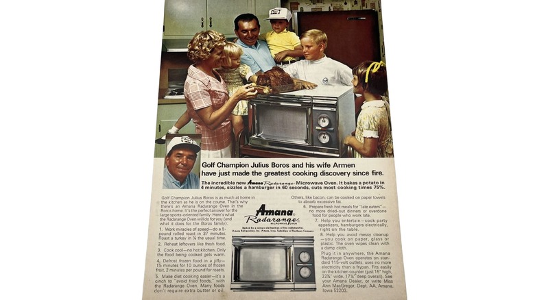 1969 Amana Radarange Microwave print ad