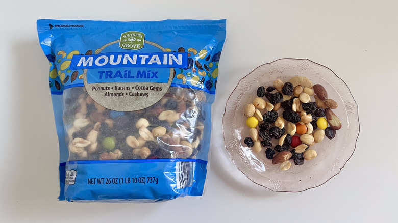 Mountain trail mix on a plate
