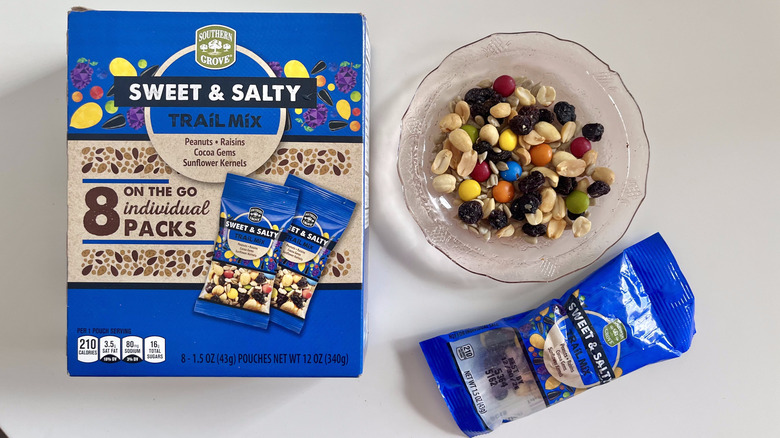 Sweet & Salty trail mix on a plate