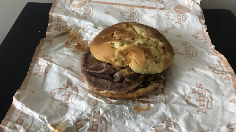 Arby's Classic Beef 'N Cheddar Sandwich.