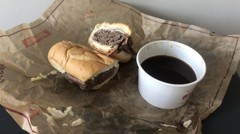 Arby's Classic French Dip and Swiss Sandwich.