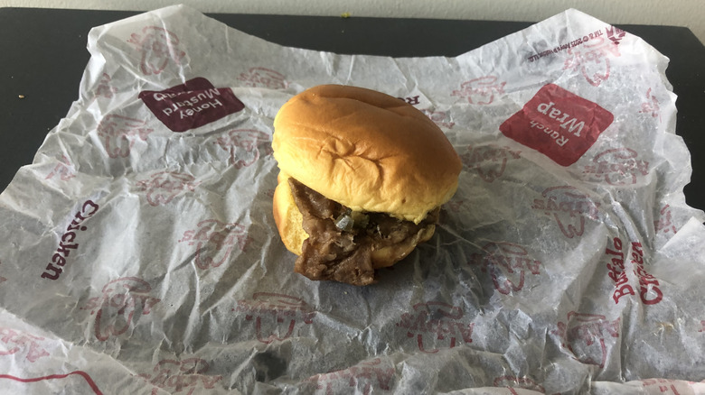 Arby's Jalapeño Roast Beef Slider.