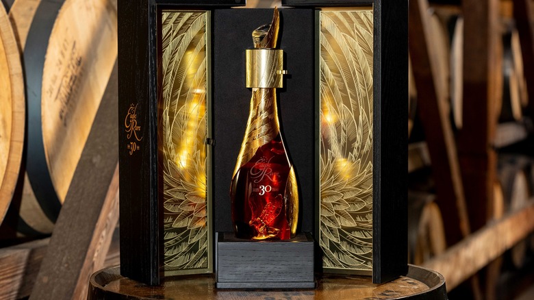 Bottle of Eagle Rare 30 year old bourbon