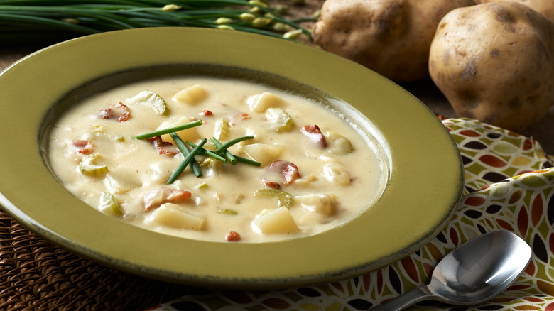 Bowl of potato soup