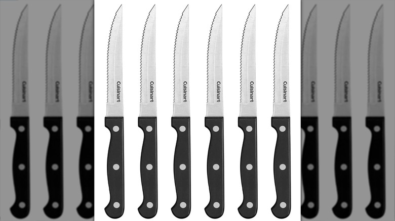 A product shot of the Cuisinart Knife Set shown upright on a plain white background