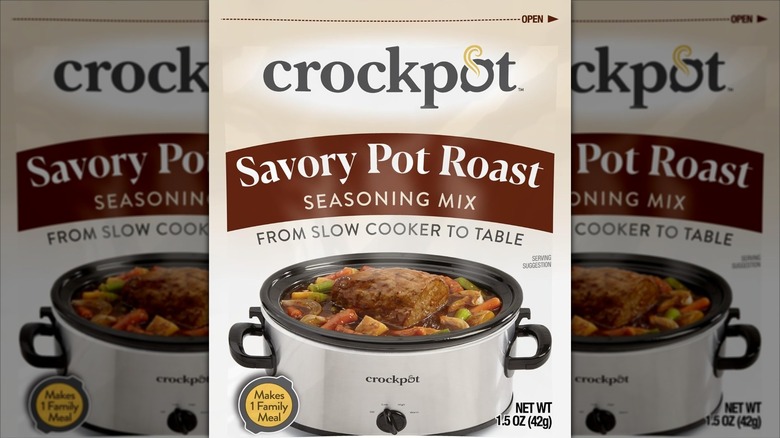 Packet of Crockpot savory pot roast seasoning mix
