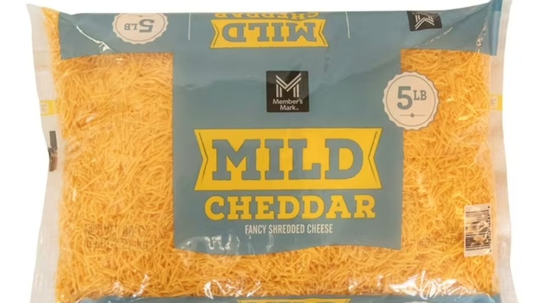 Package of Member's Mark mild cheddar fancy shredded cheese