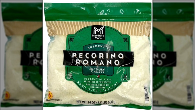 Package of Member's Mark authentic pecorino Romano grated cheese