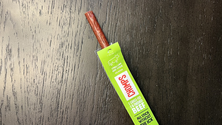 Chomps chili lime beef meat stick.