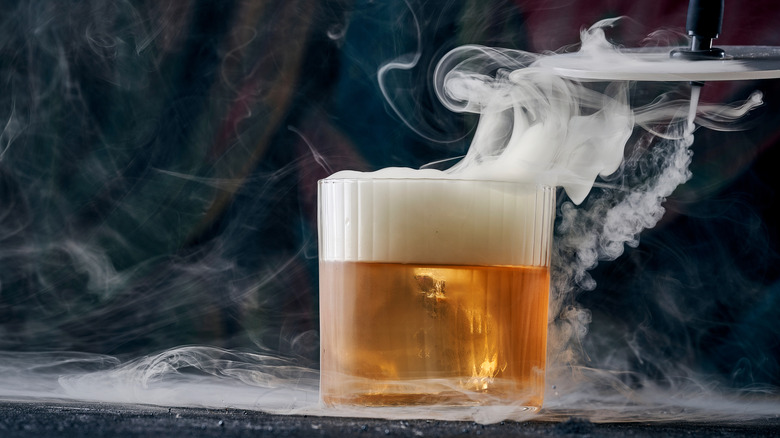 cocktail with smoke
