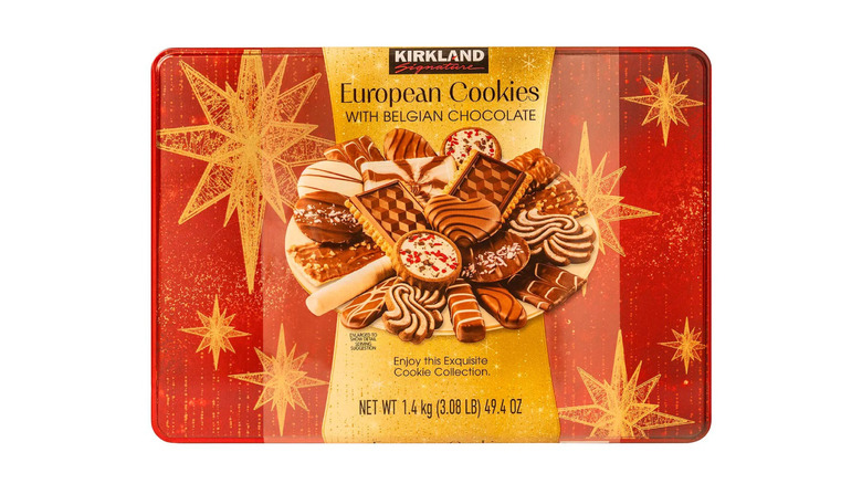 Box of Kirkland Signature European Cookies With Belgian Chocolate