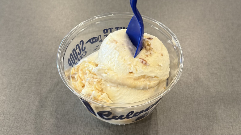 Culver's Caramel Pecan Flavor of the Day in a dish.