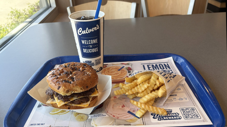 Culver's meal on a tray