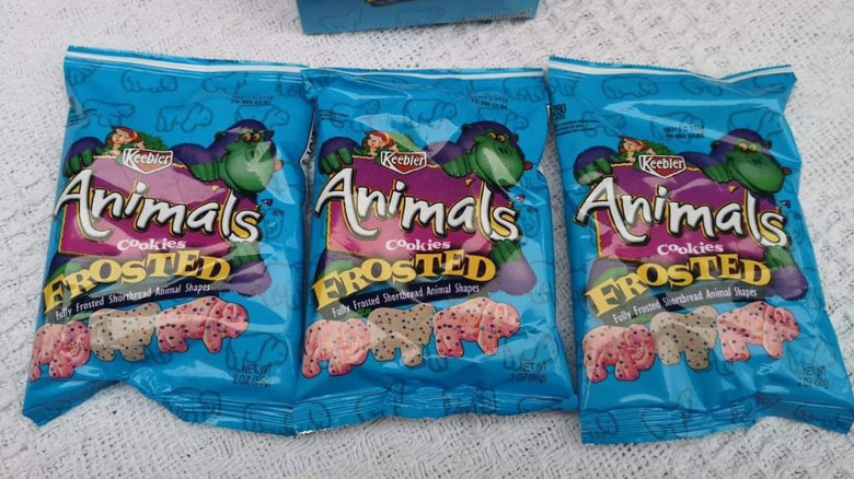 Three bags of Keeblers Frosted Animals Cookies