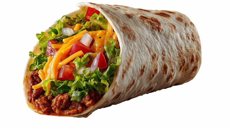 Cheeseburger burrito