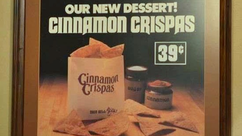 Framed advertisement for 39-cent cinnamon crispas