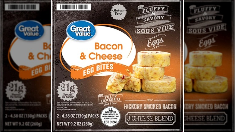 Box of Great Value Bacon & Cheese Egg Bites
