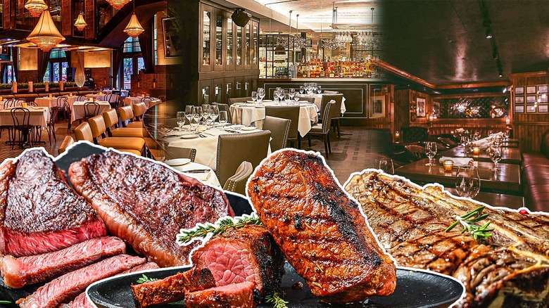 Collage of steaks and steakhouses