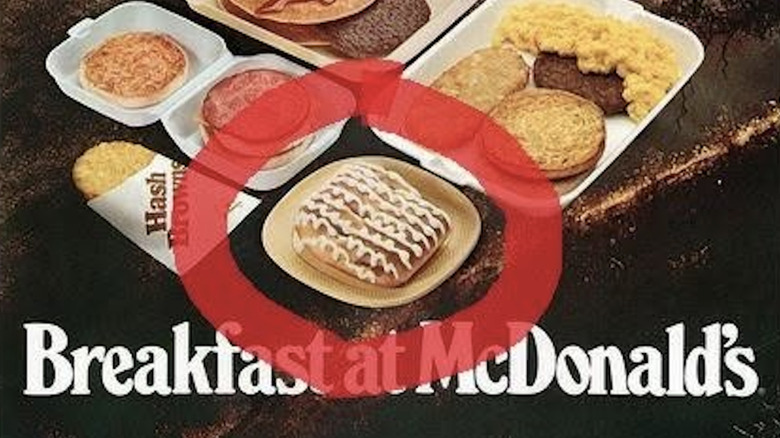 Array of fast food bakery items from McDonalds with a Danish circled in red